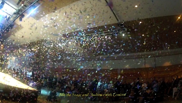 Continuous flow confetti cannons